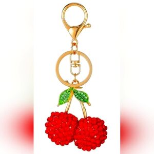 CHERRY BAG CHARM KEY CHAINS 🍒  CHERRIES